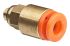 SMC KQ2 Series Straight Threaded Adaptor, NPT 1/16 Male to Push In 1/4 in, Threaded-to-Tube Connection Style
