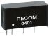 Recom RY DC-DC Converter, 15V dc/ 66mA Output, 4.75 → 5.25 V dc Input, 1W, Through Hole, +70°C Max Temp -40°C