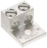 Panduit, LAM Uninsulated Ring Terminal, 1/4in Stud Size, Silver