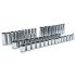 GearWrench 49-Piece Socket Set, 1/2 in Square Drive, 1/2 → 15/16", 7/16 → 1.1/8", 10 → 19mm Socket