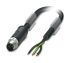 Phoenix Contact SAC-3P-MSS/ 5.0-PVC PE SCO Straight Male M12 to Free End Sensor Actuator Cable, PVC, 5m