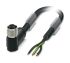 Phoenix Contact Right Angle Female 3 way M12 to Unterminated Sensor Actuator Cable, 10m