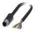 Cable de conexión Phoenix Contact, con. A M12 Macho, 8 polos, cod.: A, long. 2m, 30 V, 2 A, IP65, IP67, IP68, IP69K