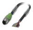 Phoenix Contact Male M12 to Sensor Actuator Cable, 12 Core, PVC, 3m