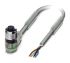 Phoenix Contact Right Angle Female 4 way M12 to Sensor Actuator Cable, 5m