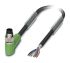 Phoenix Contact Right Angle Male 6 way M8 to Sensor Actuator Cable, 5m