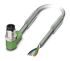 Phoenix Contact SAC-5P Right Angle Male M12 to Sensor Actuator Cable, 5 Core, PUR, 5m
