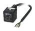 Phoenix Contact SAC-3P Straight Male DIN 43650 Form A to Unterminated Sensor Actuator Cable, 3 Core, PUR, 1.5m