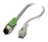 Phoenix Contact Male 2 way M12 to Festo ZC Sensor Actuator Cable, 300mm