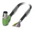 Phoenix Contact Male 8 way M12 to Sensor Actuator Cable, 1.5m