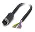 Phoenix Contact SAC-8P Female M12 to Sensor Actuator Cable, 8 Core, PE, 5m