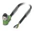 Phoenix Contact Right Angle Female 5 way M12 to Sensor Actuator Cable, 10m