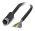 Phoenix Contact SAC-8P Female M12 to Sensor Actuator Cable, 8 Core, PE, 10m