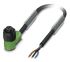 Phoenix Contact Female 3 way M12 to 3 way Unterminated Sensor Actuator Cable, 3m