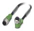 Phoenix Contact SAC Male M12 to Female M12 Sensor Actuator Cable, 5 Core, PUR, 300mm