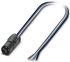 Phoenix Contact Straight Male 4 way M12 to Unterminated Sensor Actuator Cable, 500mm