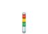 Columna de señalización Patlite MPS, LED, con 3 elementos Rojo/Verde/Ámbar, 24 V ac / dc