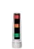Patlite 多层警示灯 LS7 系列, 3 照明元件, 透明灯罩, 24 V 直流电源 红/黄/绿