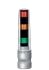 Columna de señalización Patlite LS7, LED, con 3 elementos Transparente, 90dB @ 1 m, 24 V dc