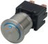 Schurter MSM 19 Series Illuminated Latching Push Button Switch, Panel Mount, SPST, 19.1mm Cutout, Blue LED, 30 V dc,