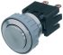 Schurter MSM 22 Series Illuminated Push Button Switch, Latching, Panel Mount, 19.1mm Cutout, SPST, 30 V dc, 250V ac,