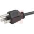 Napájecí kabel 2.5m, Černá, A: IEC C13, B: NEMA 5-15, 10 A, 125 V AC Schurter