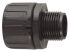 Flexicon FPA Series M16 Straight Conduit Fitting, Black 10mm nominal size