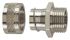 Flexicon Straight, Conduit Fitting, 40mm Nominal Size, M40, Nickel Plated Brass