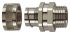 Flexicon Straight, Conduit Fitting, 10mm Nominal Size, M12, Nickel Plated Brass