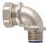 Flexicon 90° Elbow, Conduit Fitting, 25mm Nominal Size, M25, Nickel Plated Brass