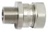 Flexicon Fixed External Thread Fitting, Conduit Fitting, 16mm Nominal Size, M20, Brass, Silver