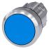 Cabezal de pulsador Siemens serie SIRIUS ACT, Ø 22mm, de color Azul, Momentáneo, IP66, IP67, IP69K