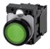 Siemens, SIRIUS ACT Illuminated Green Flat Push Button Complete Unit, NO, 22mm Momentary Screw