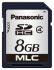 Panasonic SD-kártya SDHC 8 GB MLC P -40 → +85°C