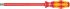 Wera Slotted Insulated Screwdriver, 10 mm Tip, 200 mm Blade, VDE/1000V, 112 mm Overall