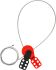 Brady 6 Lock Polycarbonate Universal Cable Lockout- Red