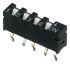 APEM PCB-Montage SIL-Schalter Gleiter 4-stellig 1-poliger Ein-/Ausschalter 10 mA @ 5 V dc (schaltend), 100 mA @ 50 V dc