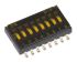 APEM DIP-Schalter bündiger Gleiter 8-stellig 1-poliger Ein-/Ausschalter, Kontakte vergoldet 25 mA @ 24 V dc