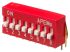 APEM THT DIP-Schalter 8-stellig 1-poliger Ein-/Ausschalter Phosphorbronze 25 mA, bis +70°C