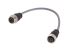 Harting Straight Female 4 way 7/8 in Circular to Straight Male 4 way 7/8 in Circular Sensor Actuator Cable, 1m