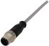 Harting 2134 Straight Male M12 to Unterminated Sensor Actuator Cable, 3 Core, PUR, 5m