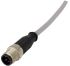 Harting Straight Female 4 way M12 to Straight Male 4 way M12 Sensor Actuator Cable, 1m