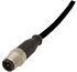 Harting 2134 Straight Female M12 to Straight Male M12 Sensor Actuator Cable, 3 Core, PUR, 1m