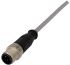 HARTING Right Angle Female 4 way M12 to Straight Male 4 way M12 Sensor Actuator Cable, 1m
