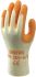 Showa Orange General Purpose Cotton Work Gloves, Size 8, Medium, Latex Coated
