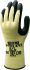 Showa Yellow Kevlar Cut Resistant Work Gloves, Size 10, Large, Latex Coating