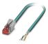 Phoenix Contact Cat5e Ethernet Cable, RJ45 to Unterminated, Black Polyurethane Sheath, 3m