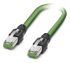 Phoenix Contact Cat5 Ethernet Cable Straight, RJ45 to Straight RJ45, Green PVC Sheath, 2m
