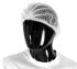 PAL White Disposable Hair Net for Food Industry, Industrial Use, XL, Mob Cap Type, Non-Metal Detectable, 100 per Package