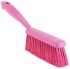 Vikan Pink Hand Brush for Brushing Dry, Fine Particles, Floors with brush included